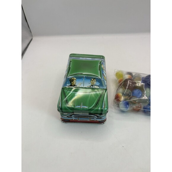 Vintage Ian Logan Tin Car Filled With Sealed Marbles The Great American MarbleCo - Picture 2 of 12